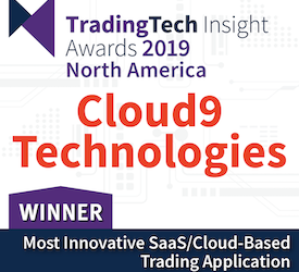 Cloud9 Wins Most Innovative SaaS/Cloud-based Trading Application in the A-Team TradingTech Insight Awards