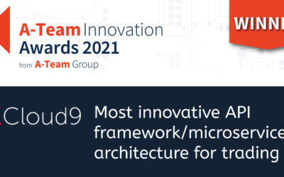 Cloud9 named most innovative API framework/microservices architecture for trading